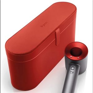 dyson hair dryer red leather case